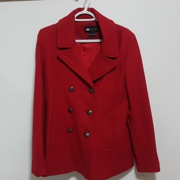 NEW Black Label Red Peacoat | Size M - Picture 2 of 13